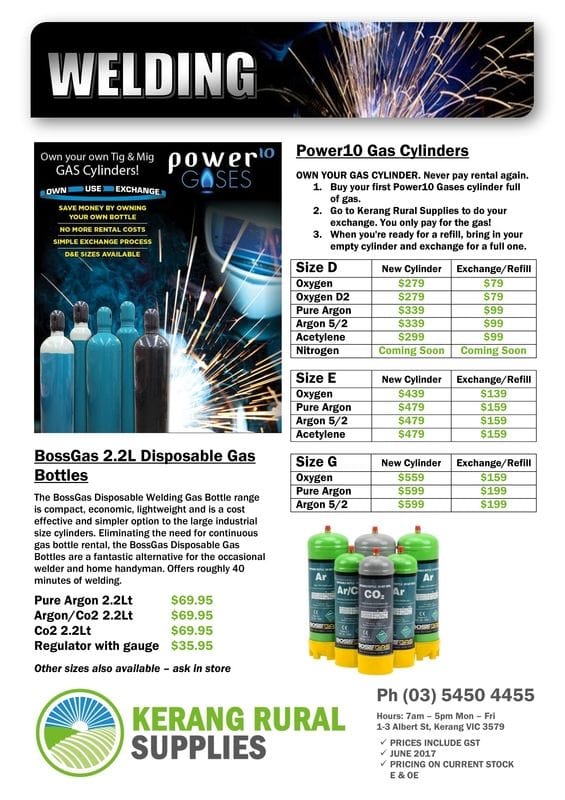 Power 10 Gas Cylinders now available! Power 10 Gas Cylinders now available!
